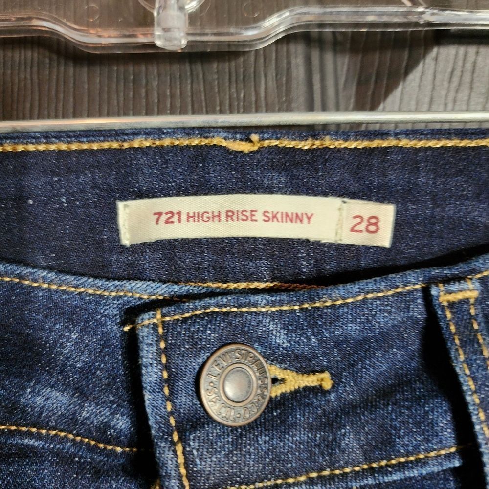 Levi's 721 High Rise Skinny Jeans - Blue Story - Picture 9 of 14